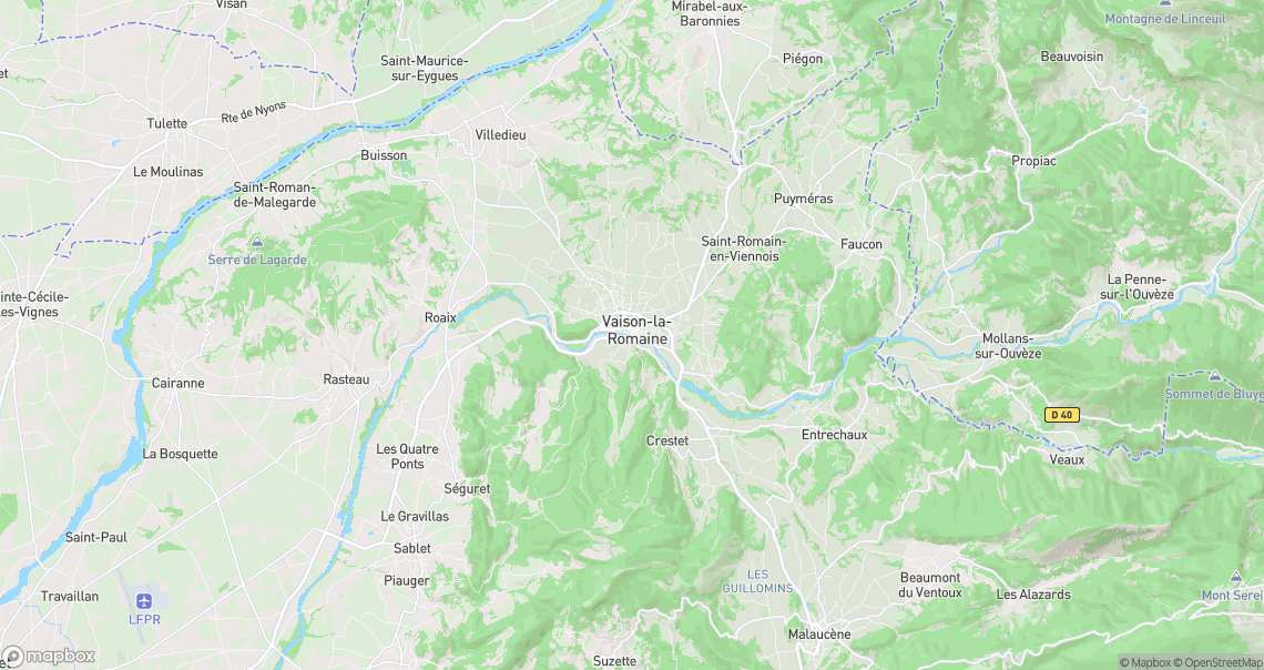 Localisation de la voiture à Vaison-la-Romaine