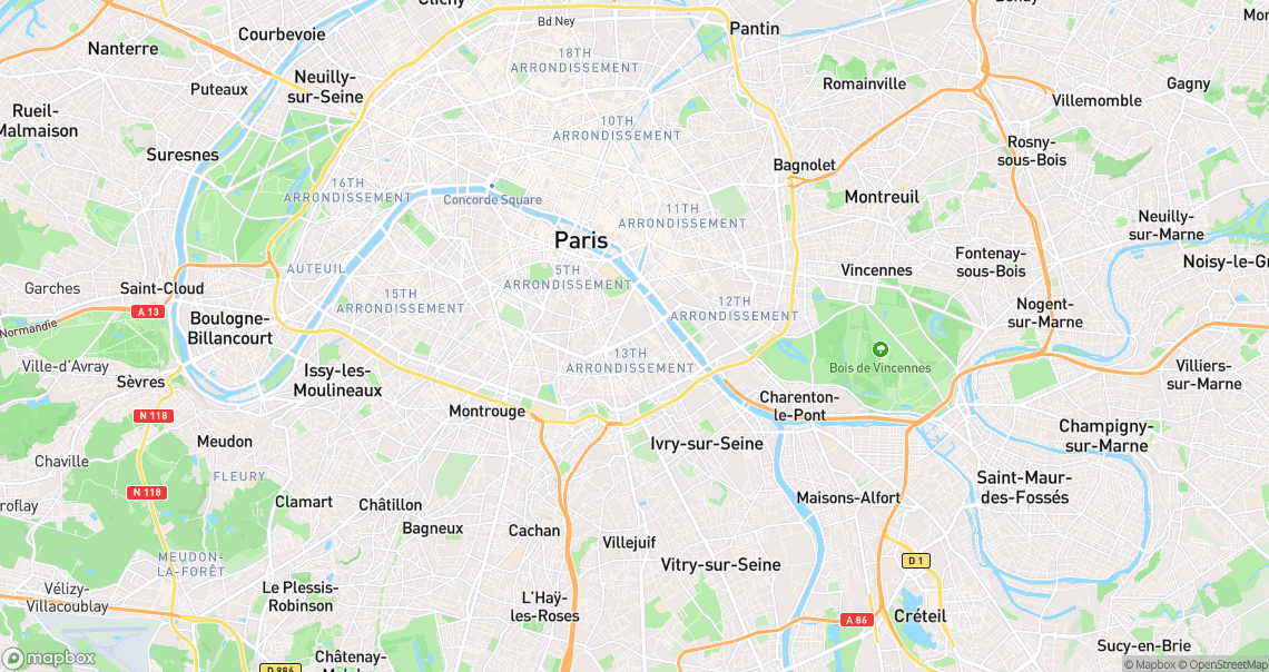 Localisation de la voiture à Paris