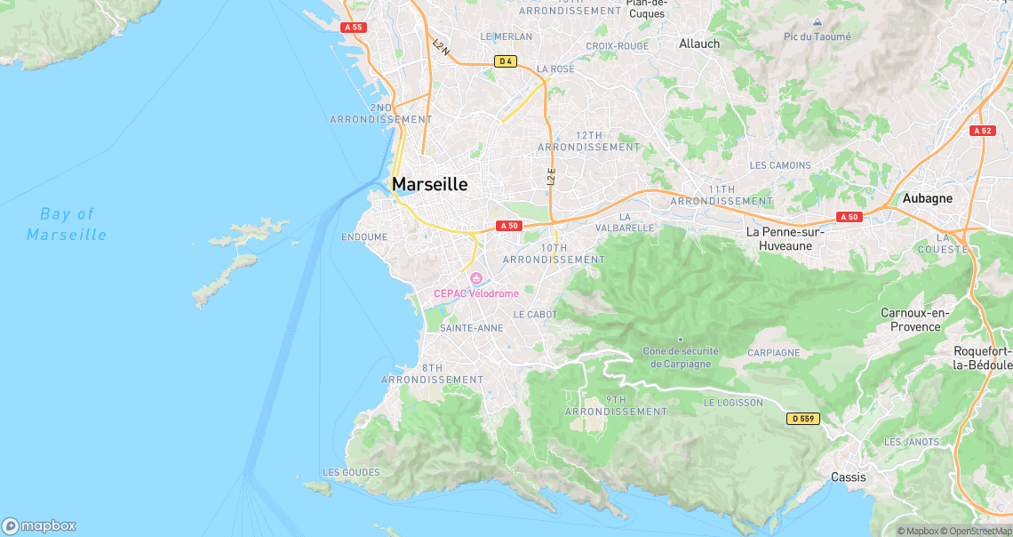 Localisation de la voiture à Marseille