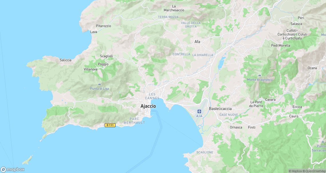 Localisation de la voiture à Ajaccio