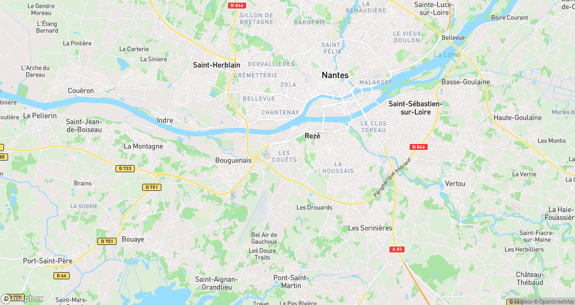Localisation de la voiture à Bouguenais