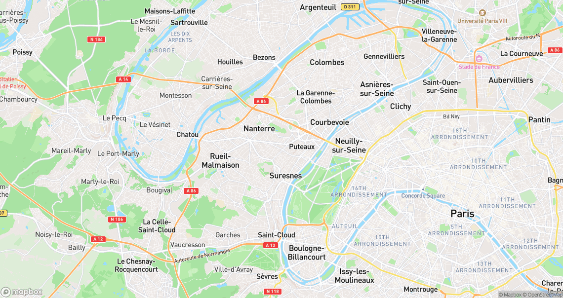 Localisation de la voiture à Puteaux