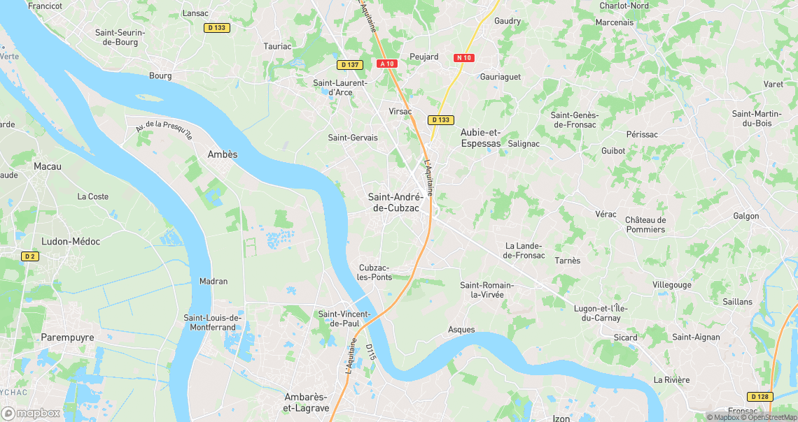 Localisation de la voiture à Saint-André-de-Cubzac