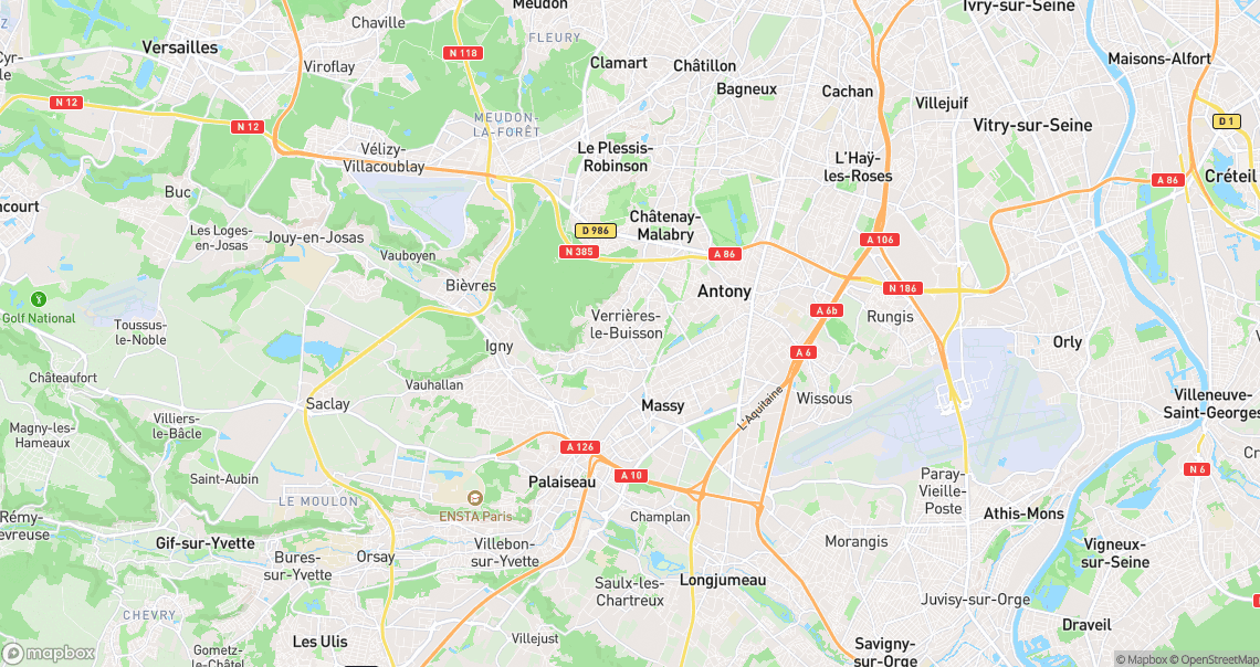 Localisation de la voiture à Verrières-le-Buisson