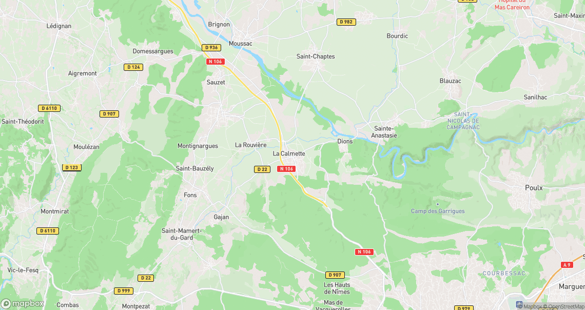 Localisation de la voiture à La Calmette