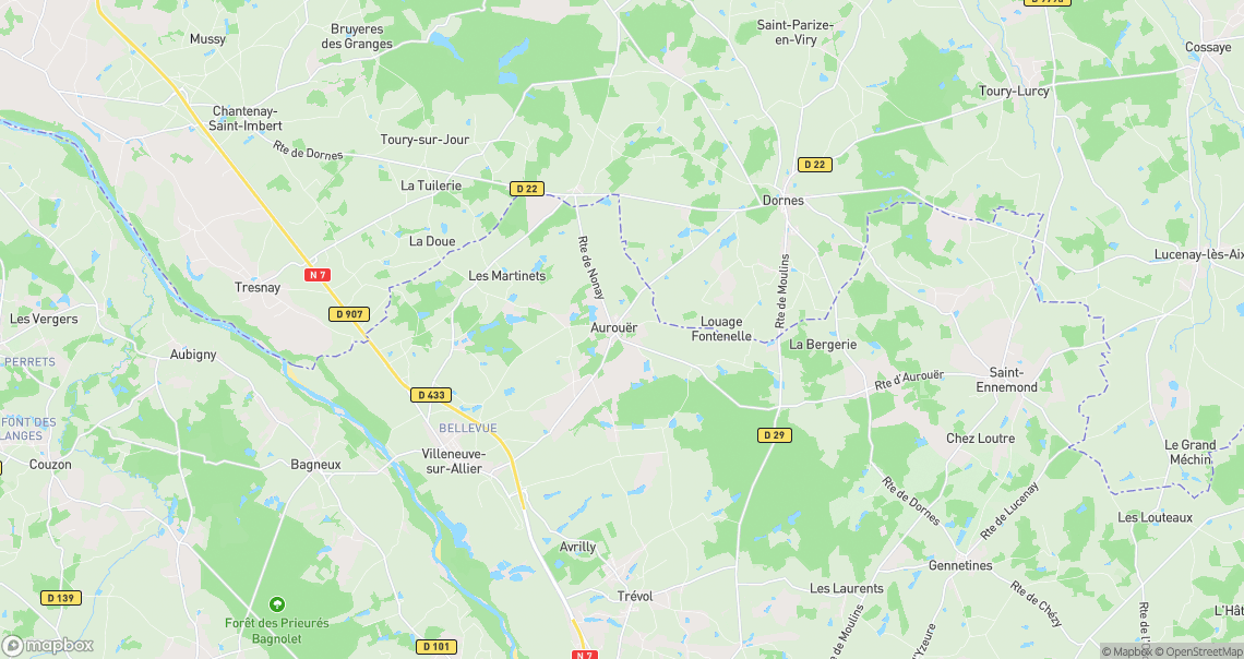 Localisation de la voiture à Aurouër