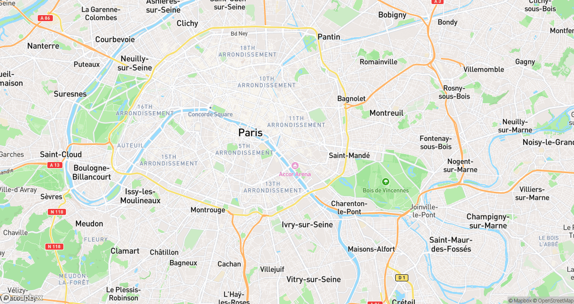 Localisation de la voiture à Paris