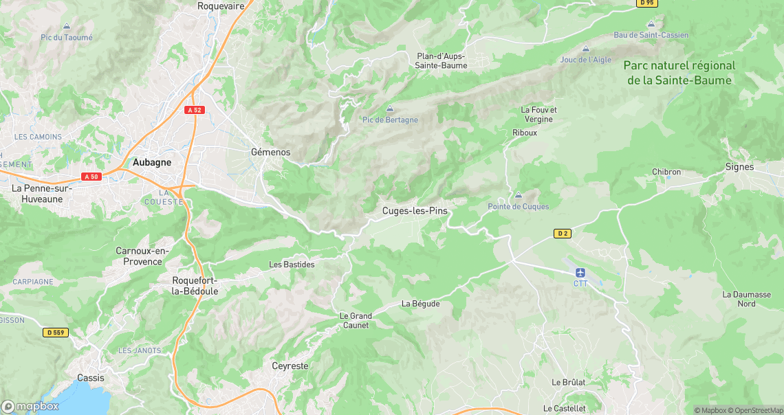 Localisation de la voiture à Cuges-les-Pins