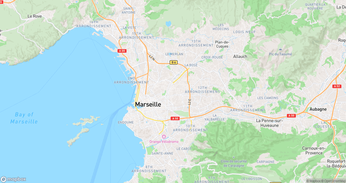Localisation de la voiture à Marseille