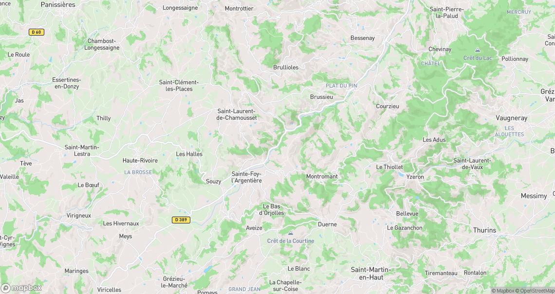 Localisation de la voiture à Saint-Laurent-de-Chamousset