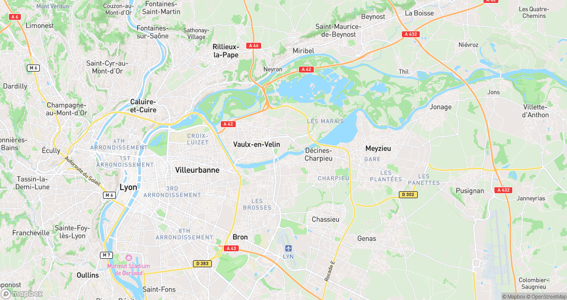 Localisation de la voiture à Vaulx-en-Velin