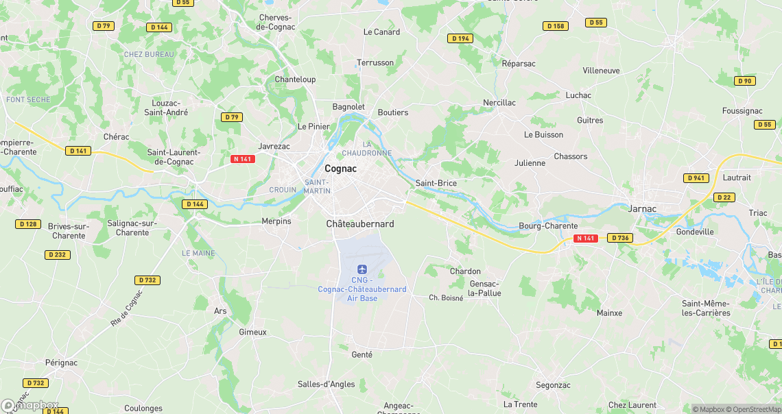 Localisation de la voiture à Châteaubernard
