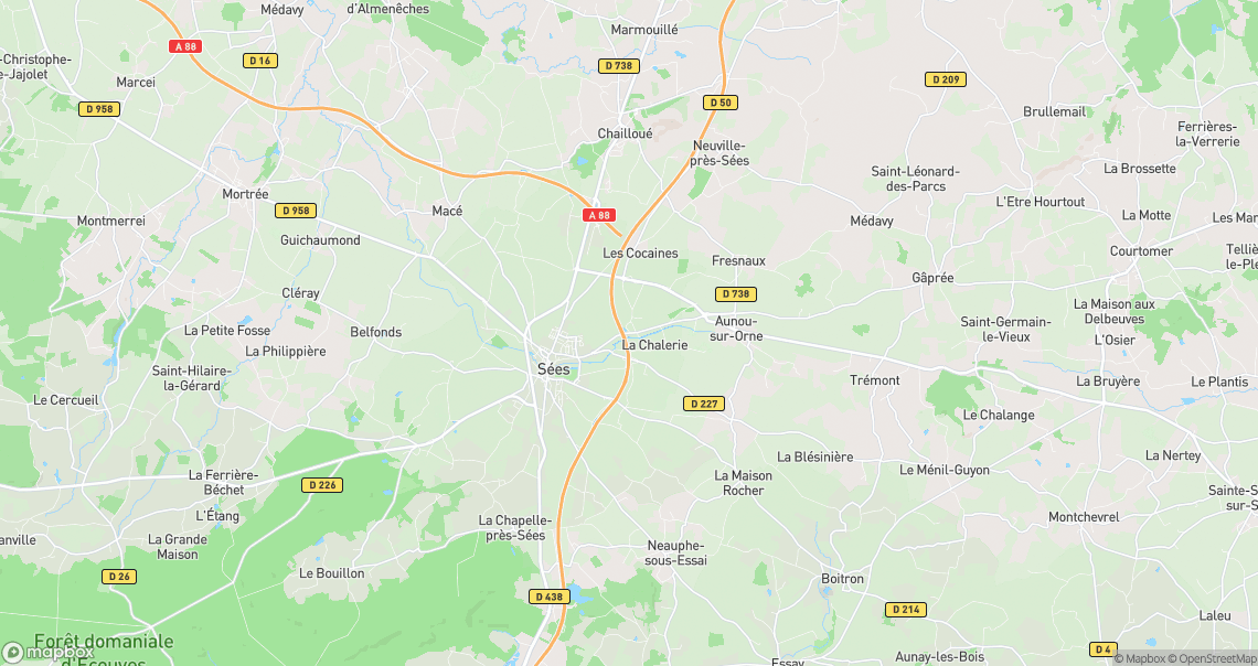 Localisation de la voiture à Sées