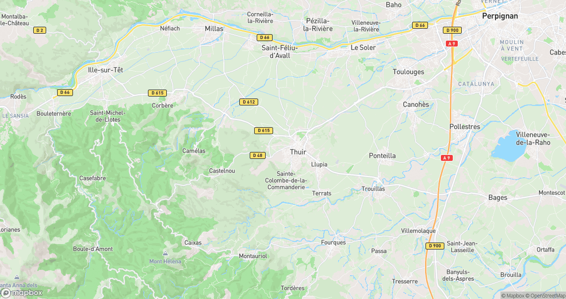 Localisation de la voiture à Thuir