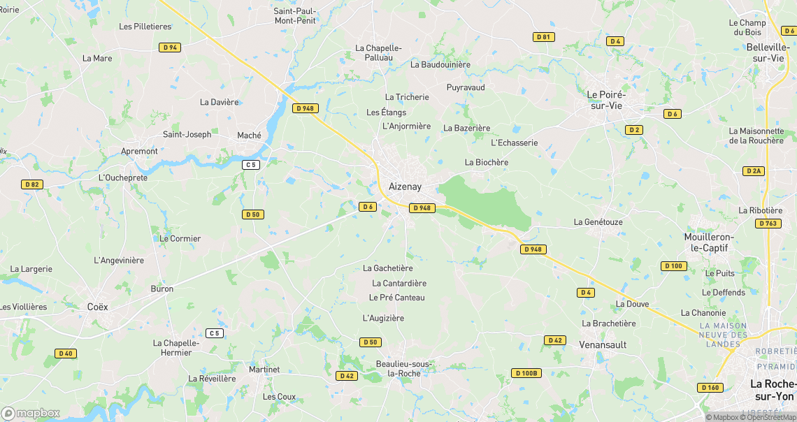 Localisation de la voiture à Aizenay