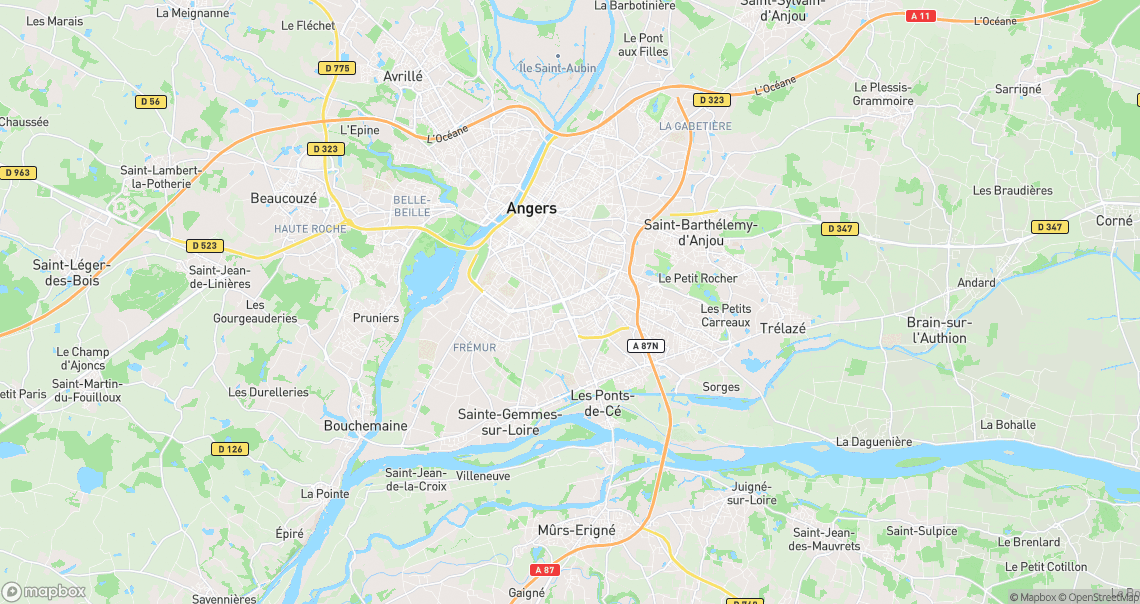 Localisation de la voiture à Angers