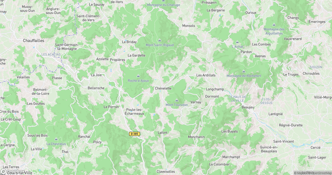 Localisation de la voiture à Chénelette