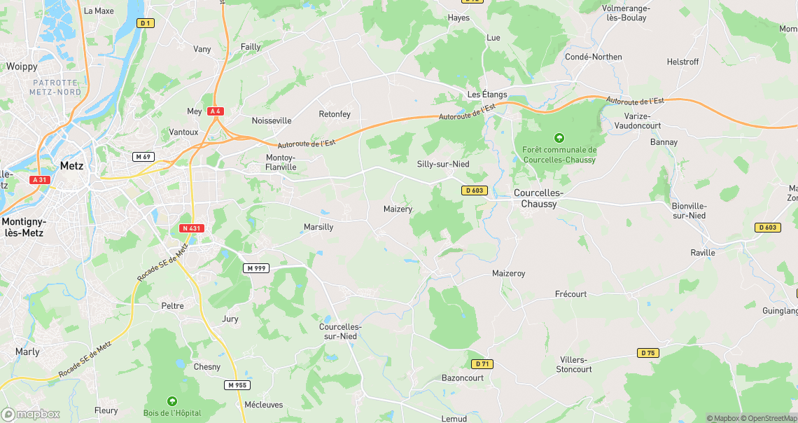Localisation de la voiture à Colligny-Maizery