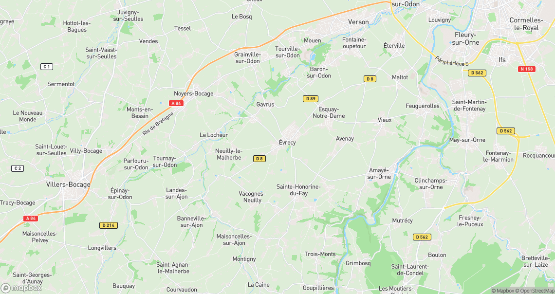 Localisation de la voiture à Évrecy