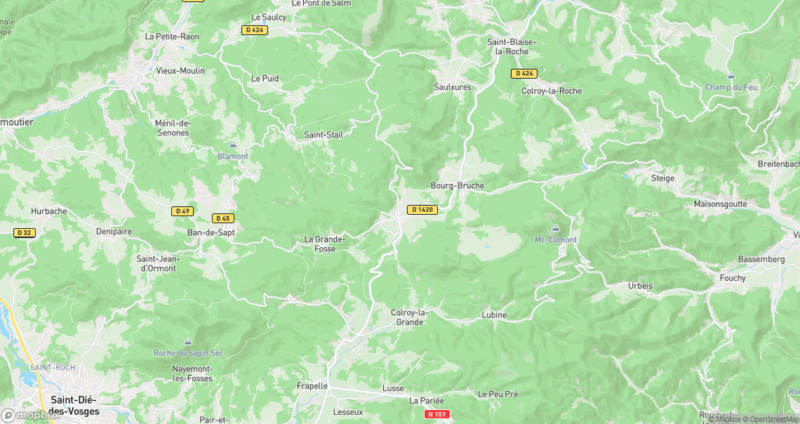 Localisation de la voiture à Saales