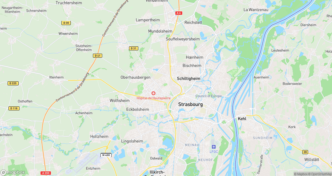 Localisation de la voiture à Strasbourg