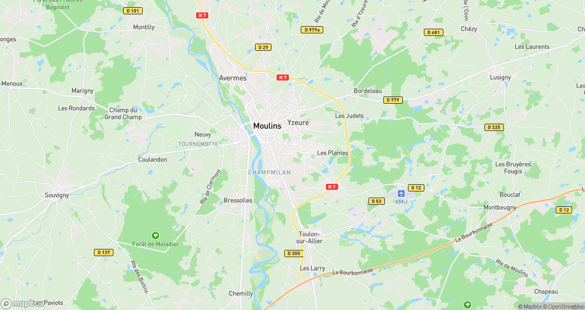 Localisation de la voiture à Yzeure