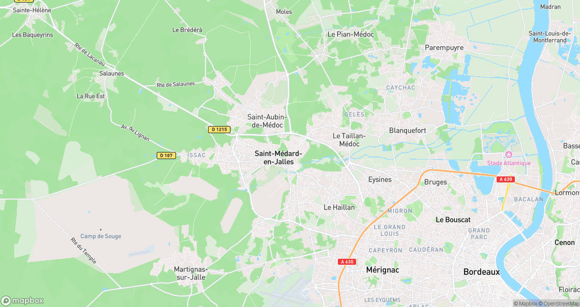 Localisation de la voiture à Saint-Médard-en-Jalles
