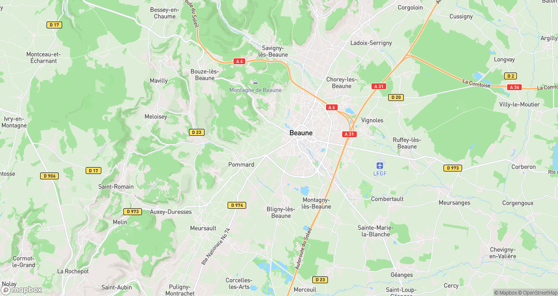 Localisation de la voiture à Beaune