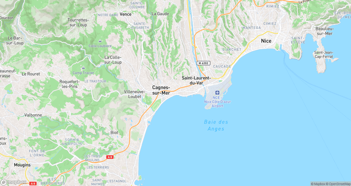 Localisation de la voiture à Cagnes-sur-Mer