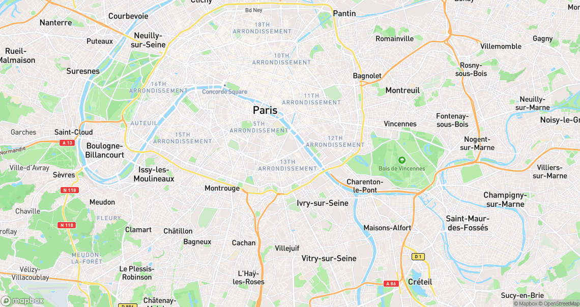 Localisation de la voiture à Paris