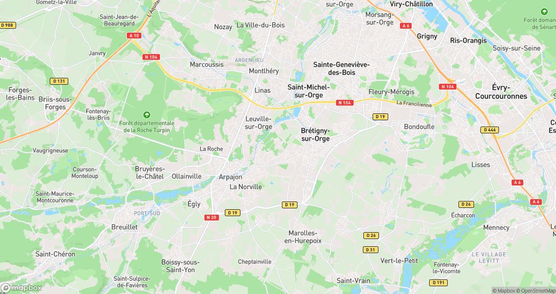 Localisation de la voiture à Brétigny-sur-Orge