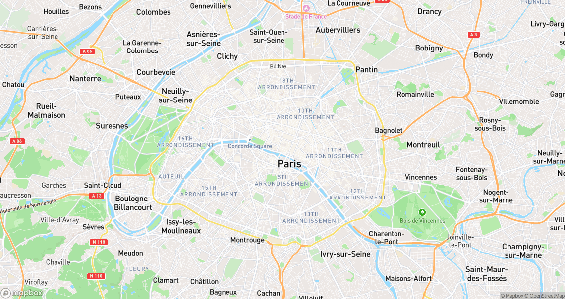Localisation de la voiture à Paris