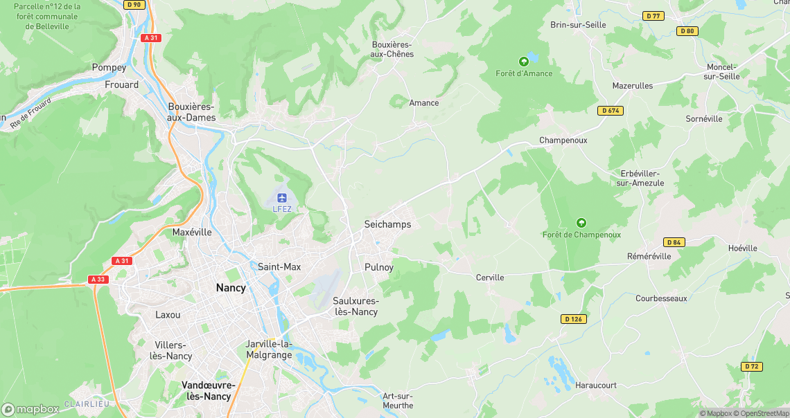 Localisation de la voiture à Seichamps