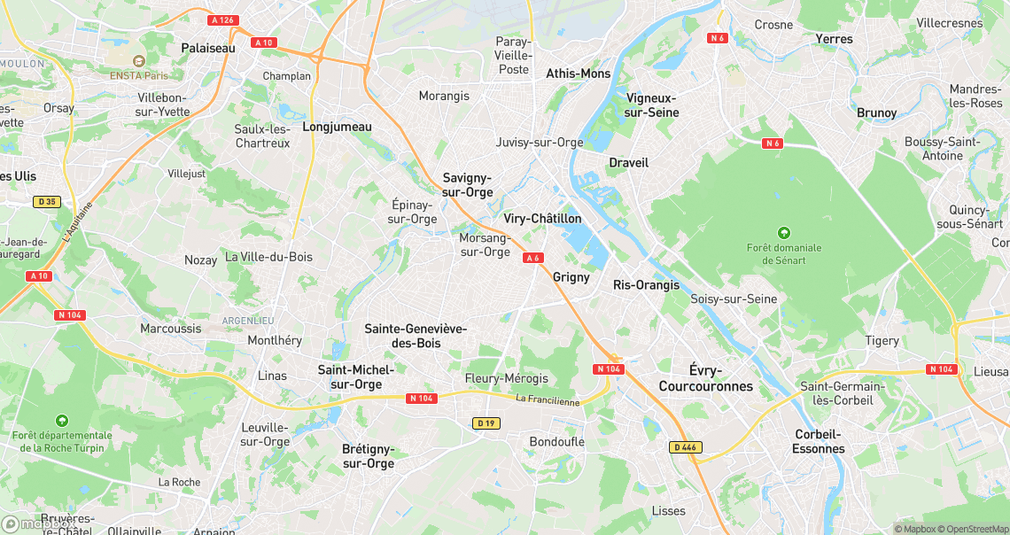 Localisation de la voiture à Morsang-sur-Orge