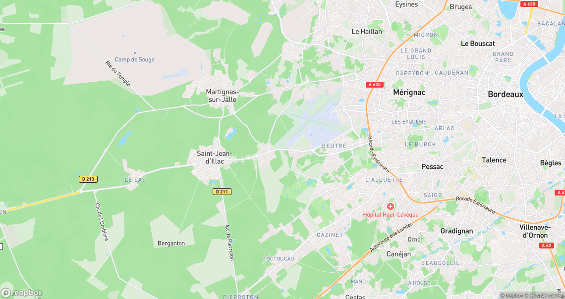 Localisation de la voiture à Saint-Jean-d'Illac