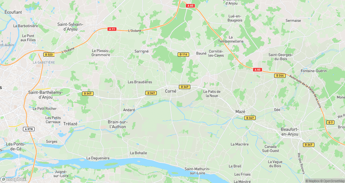 Localisation de la voiture à Loire-Authion