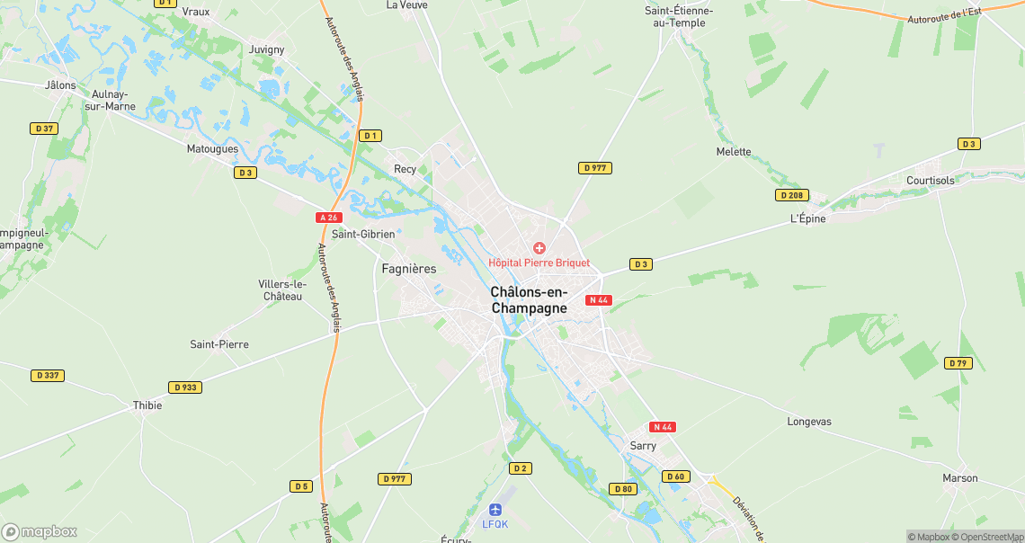 Localisation de la voiture à Châlons-en-Champagne