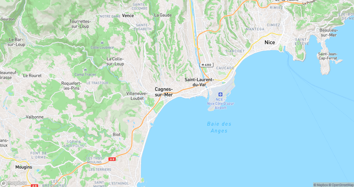 Localisation de la voiture à Cagnes-sur-Mer