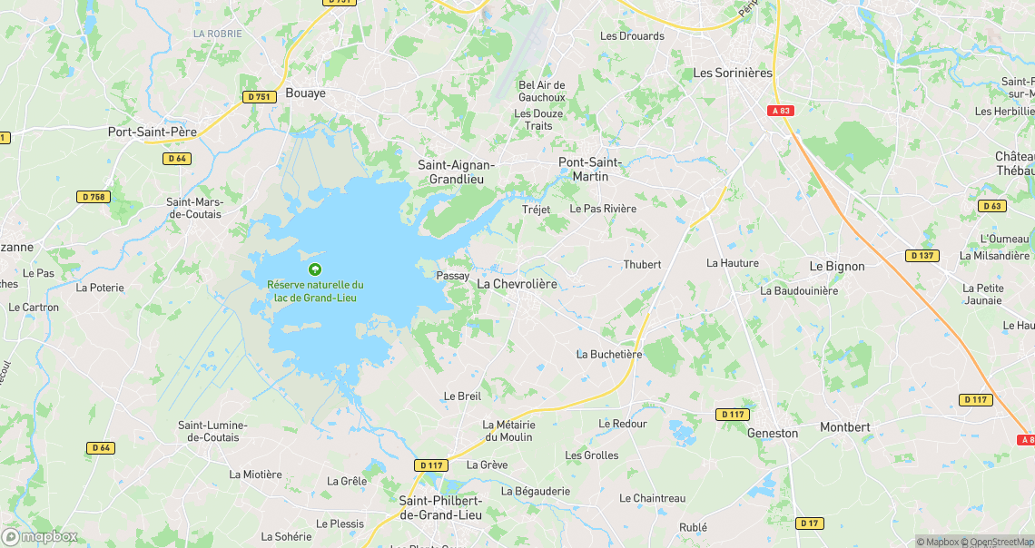 Localisation de la voiture à La Chevrolière