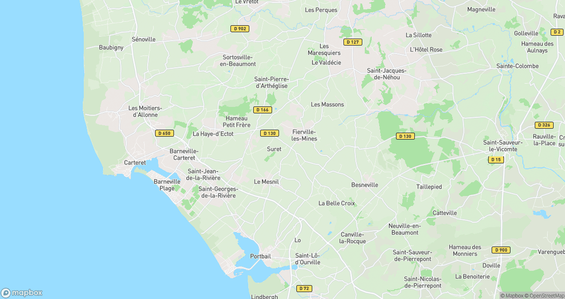 Localisation de la voiture à Fierville-les-Mines