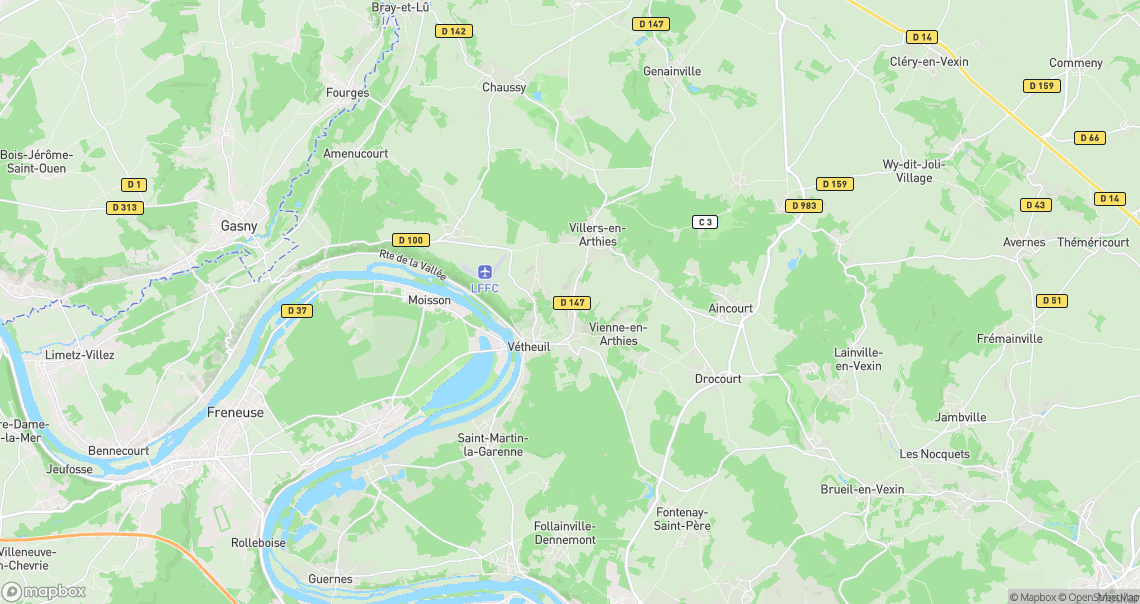 Localisation de la voiture à Vienne-en-Arthies