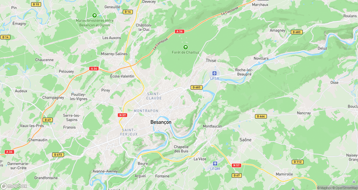 Localisation de la voiture à Besançon