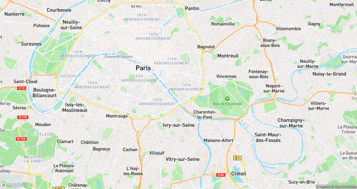 Localisation de la voiture à Paris