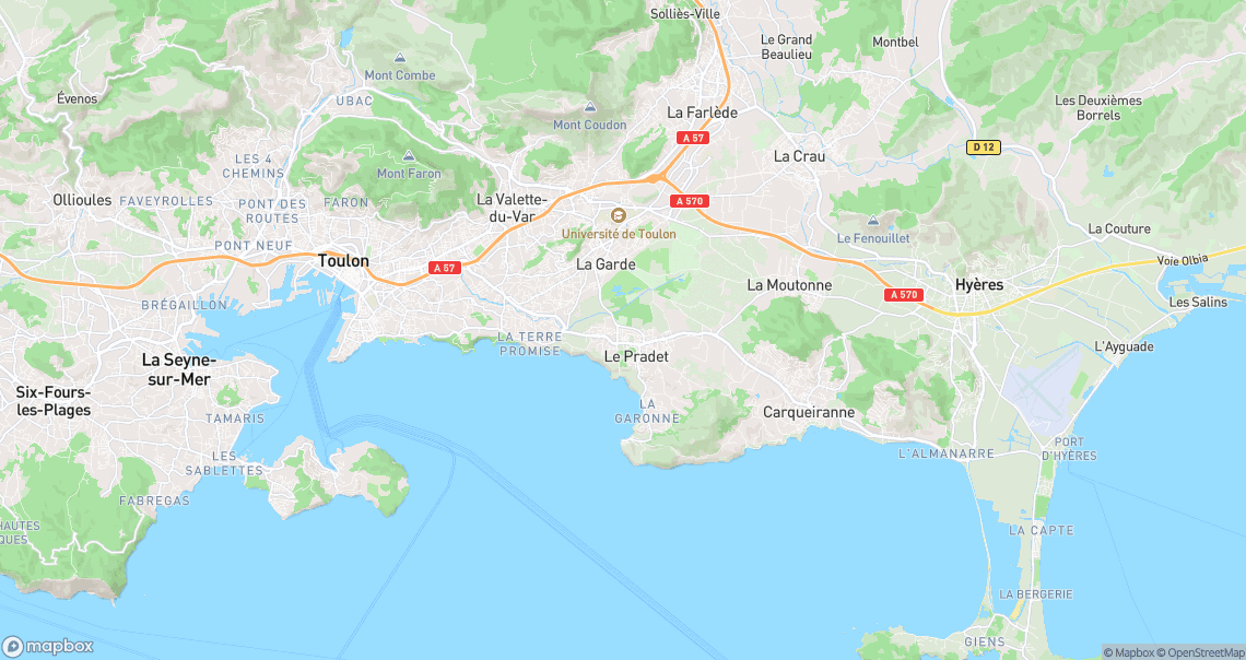 Localisation de la voiture à Le Pradet