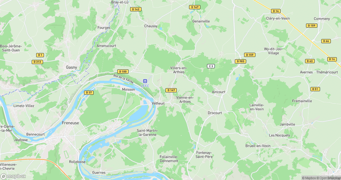 Localisation de la voiture à Vienne-en-Arthies