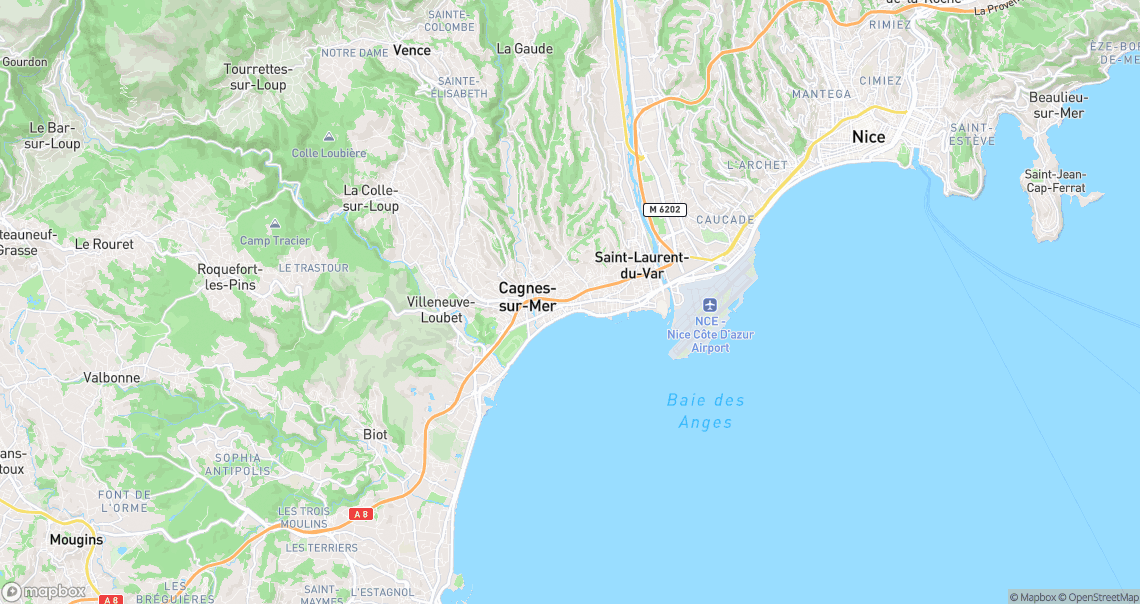 Localisation de la voiture à Cagnes-sur-Mer