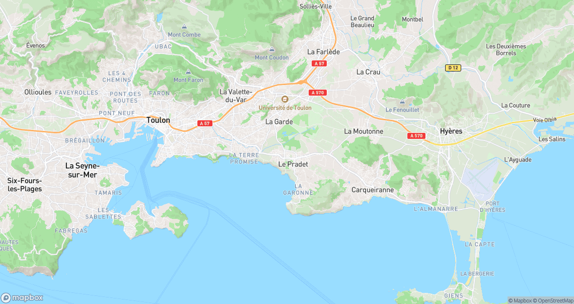 Localisation de la voiture à Le Pradet