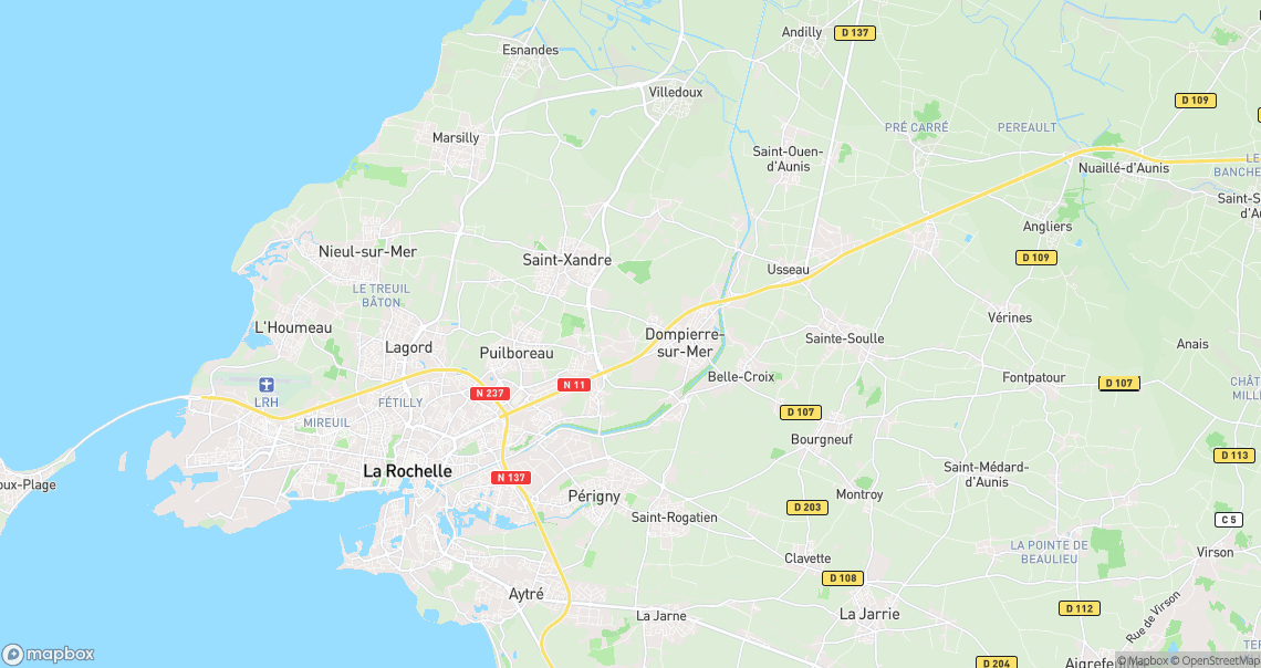 Localisation de la voiture à Dompierre-sur-Mer