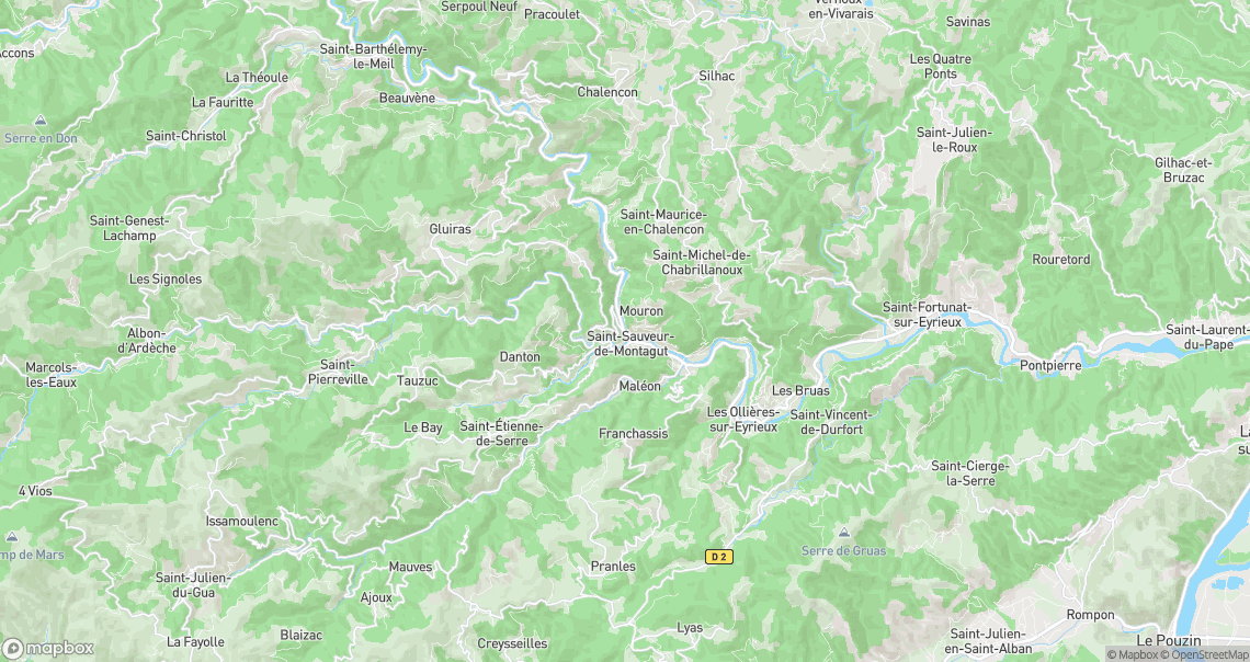 Localisation de la voiture à Saint-Sauveur-de-Montagut