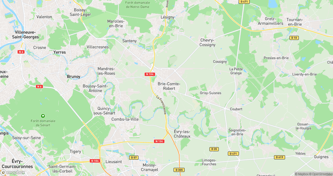 Localisation de la voiture à Brie-Comte-Robert